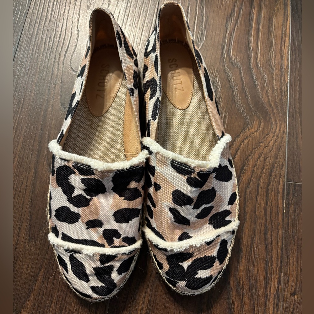 SCHUTZ Leopard Print Espadrilles